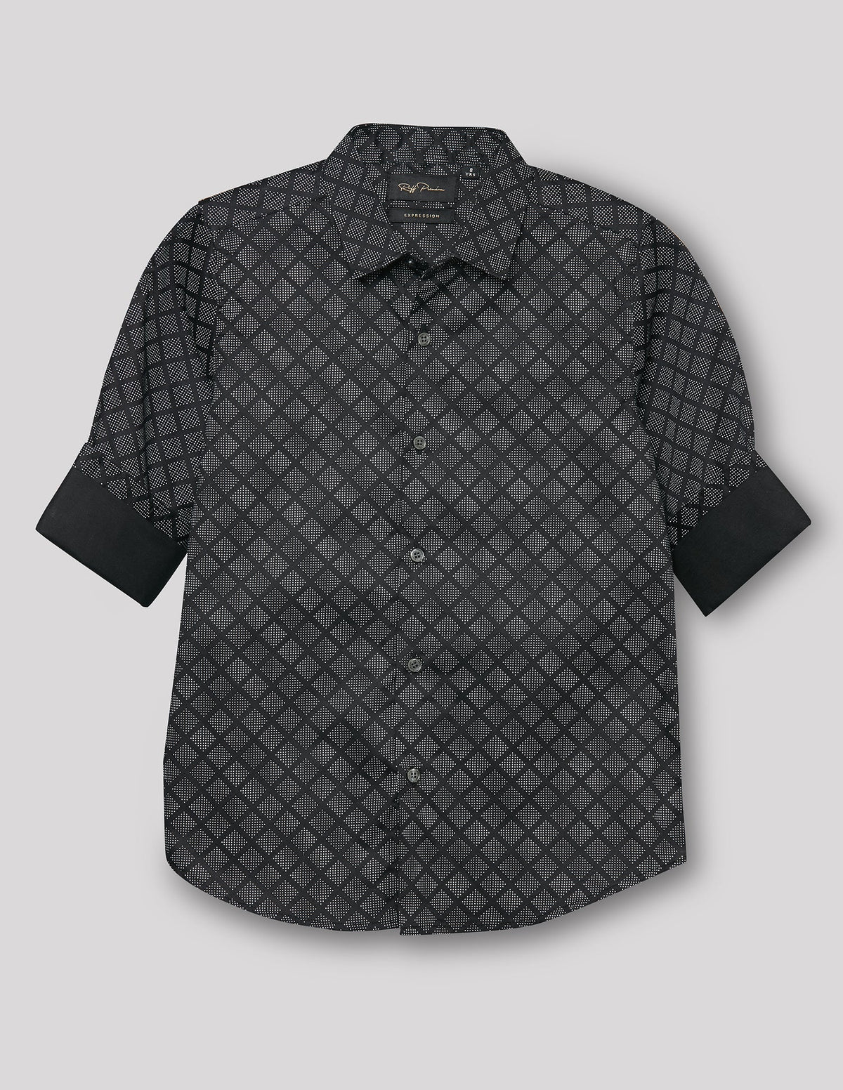 RUFF BOYS SHIRT F/S SB-09174 BLACK