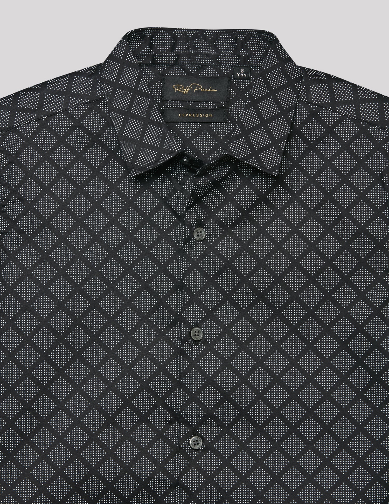 RUFF BOYS SHIRT F/S SB-09174 BLACK
