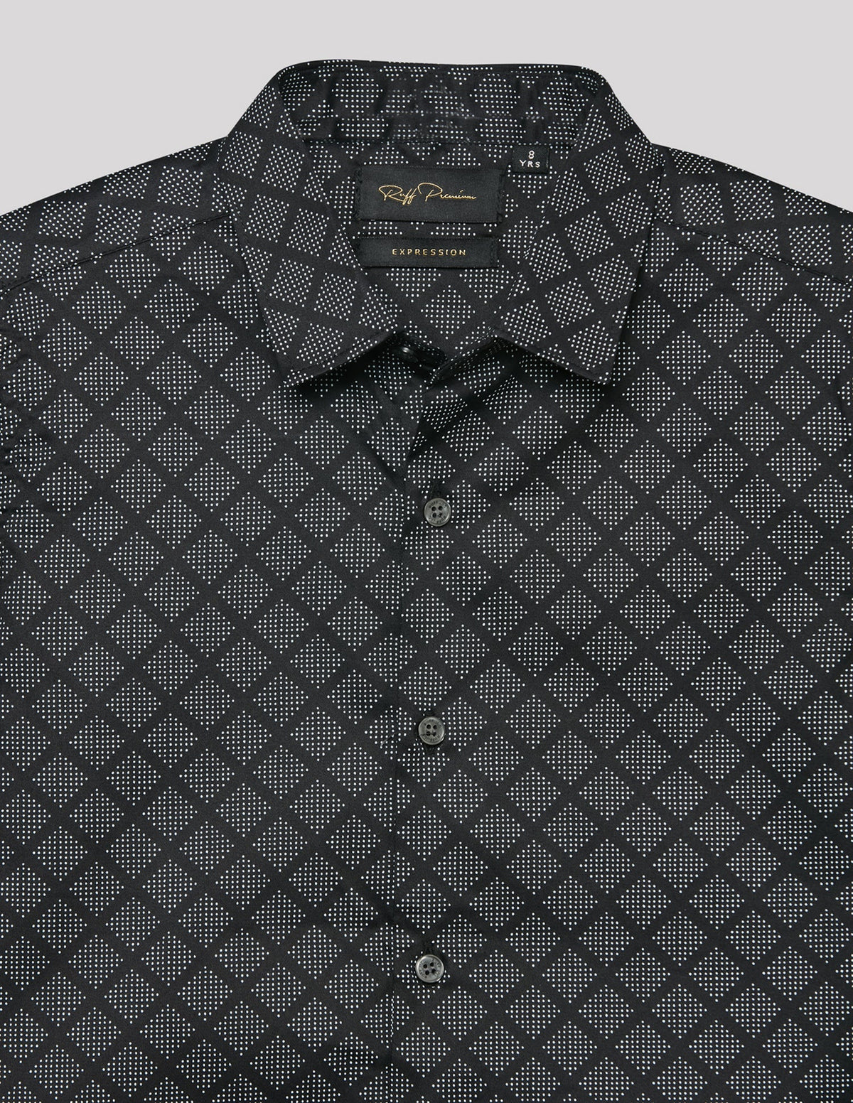 RUFF BOYS SHIRT F/S SB-09174 BLACK