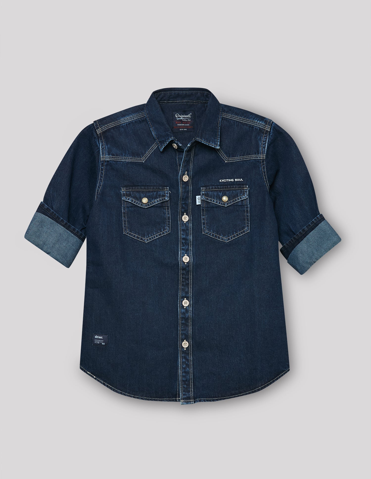 RUFF BOYS SHIRT F/S SB-09175 RAW