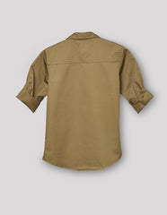 RUFF BOYS SHIRT F/S SB-09176A KHAKHI