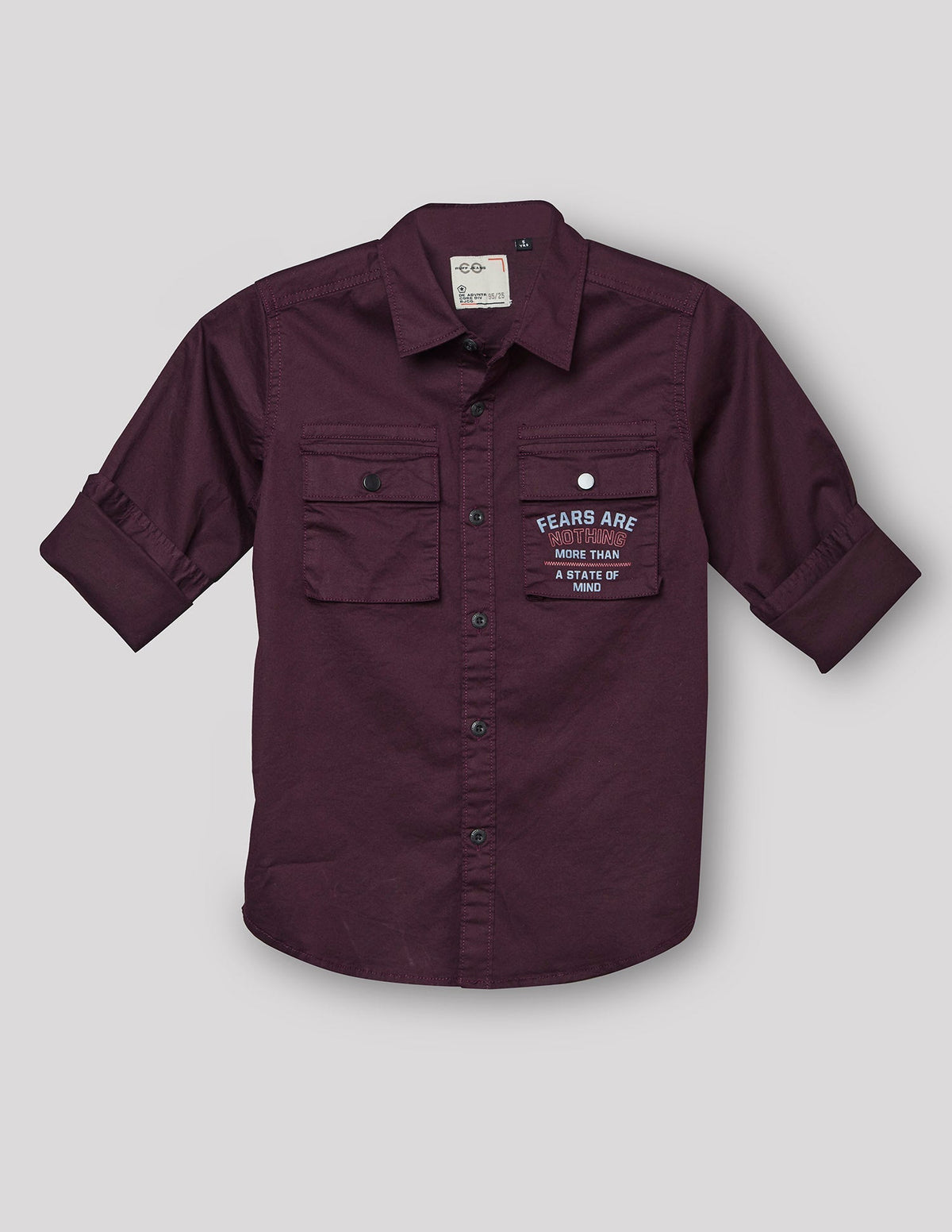 RUFF BOYS SHIRT F/S SK-09176 WINE