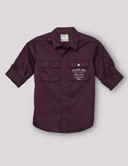 RUFF BOYS SHIRT F/S SK-09176 WINE