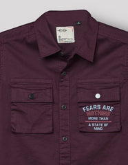 RUFF BOYS SHIRT F/S SK-09176 WINE