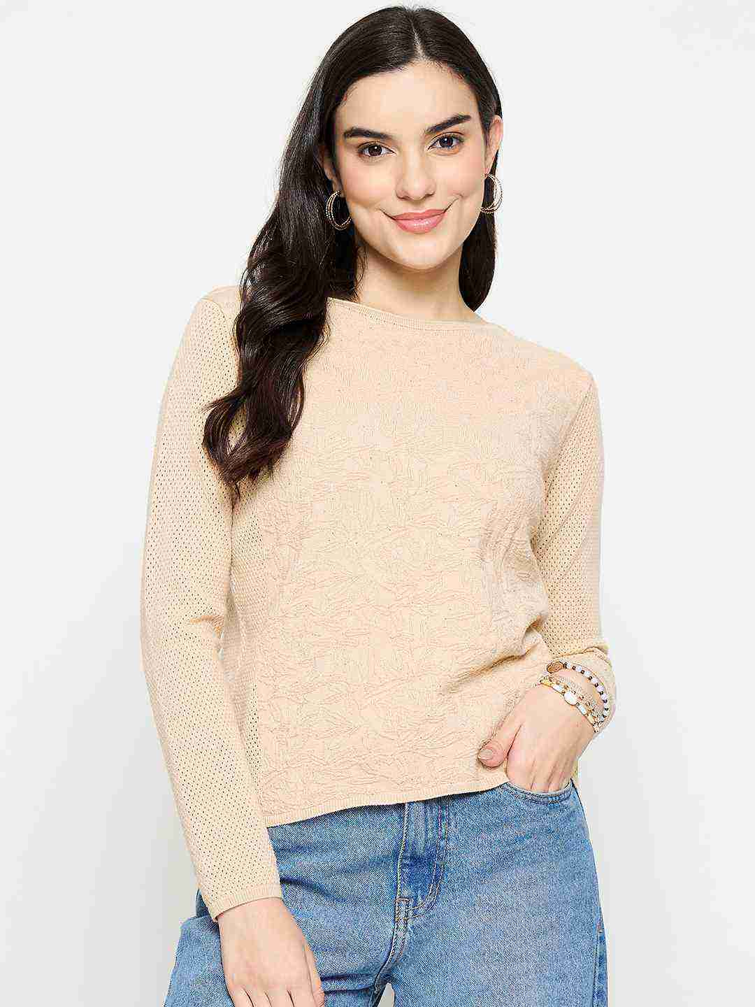 Madame Ladies Western Top F/S M5W16013 001 Beige
