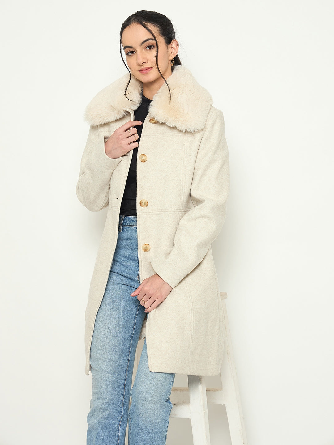 Madame Ladies Western Long Coat M5W20164 001 Beige