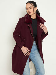 Madame Ladies Western Long Coat M5W20158 1126 Mehroon