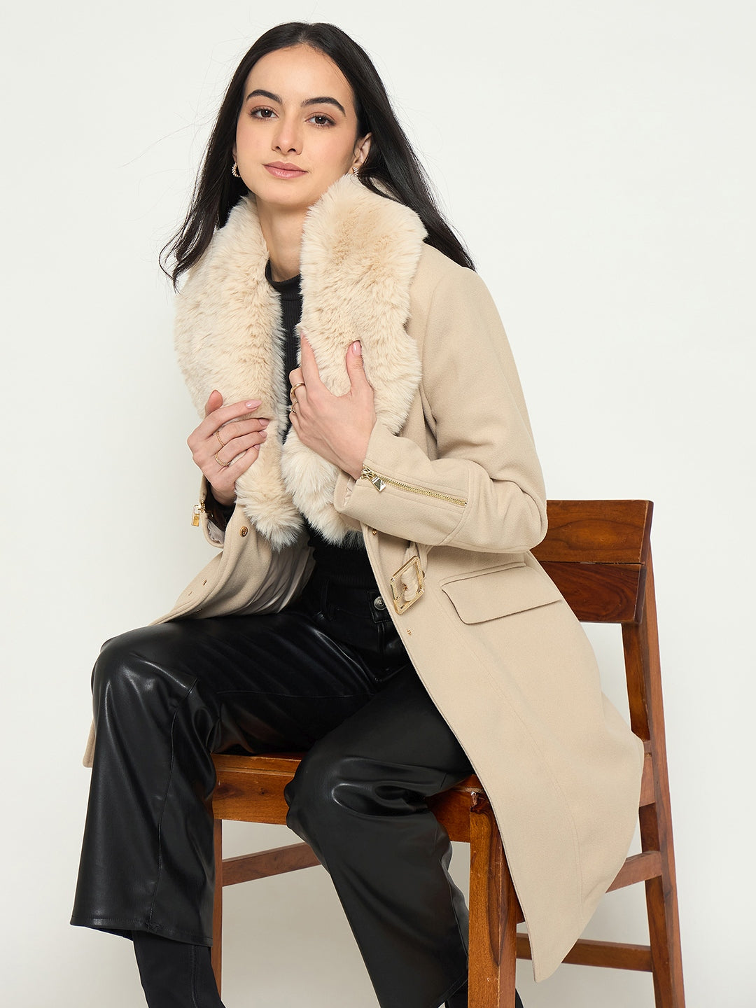 Madame Ladies Western Long Coat M5W20132 1 Off White