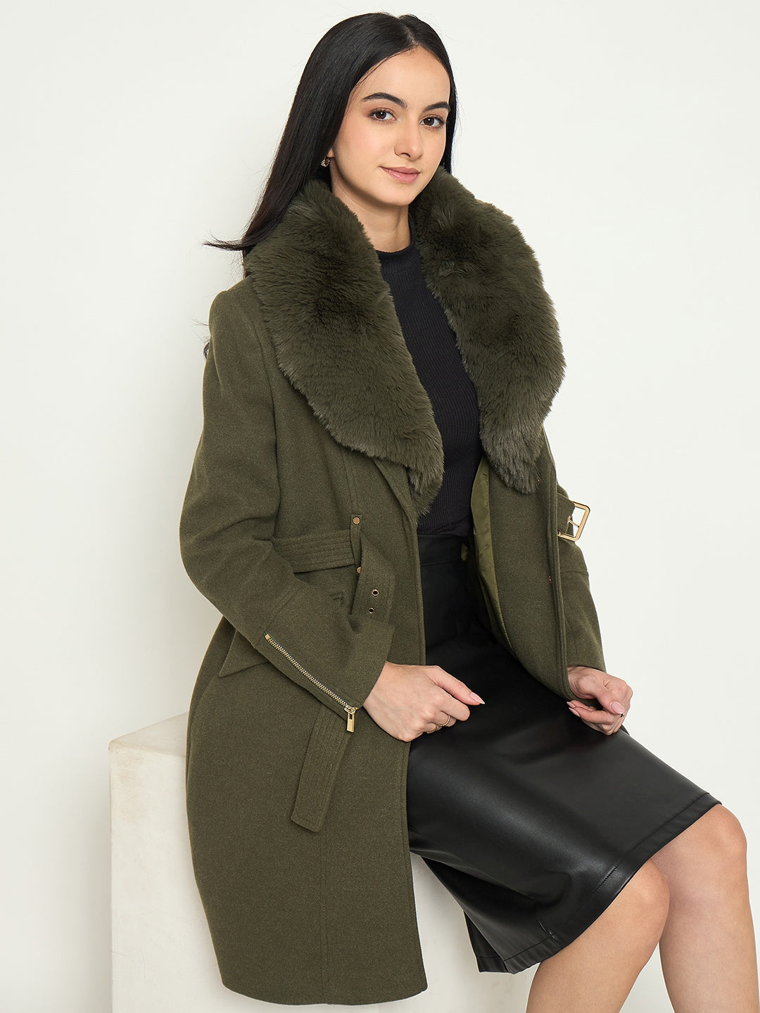 Madame Ladies Western Long Coat M5W20132 29 Olive