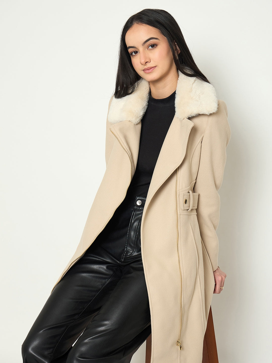 Madame Ladies Western Long Coat M5W20158 1 Off White