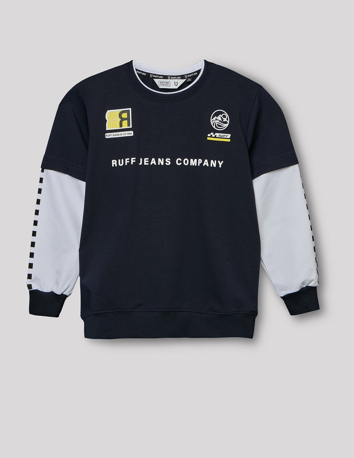 RUFF BOYS T-SHIRT F/S KB-16327 NAVY