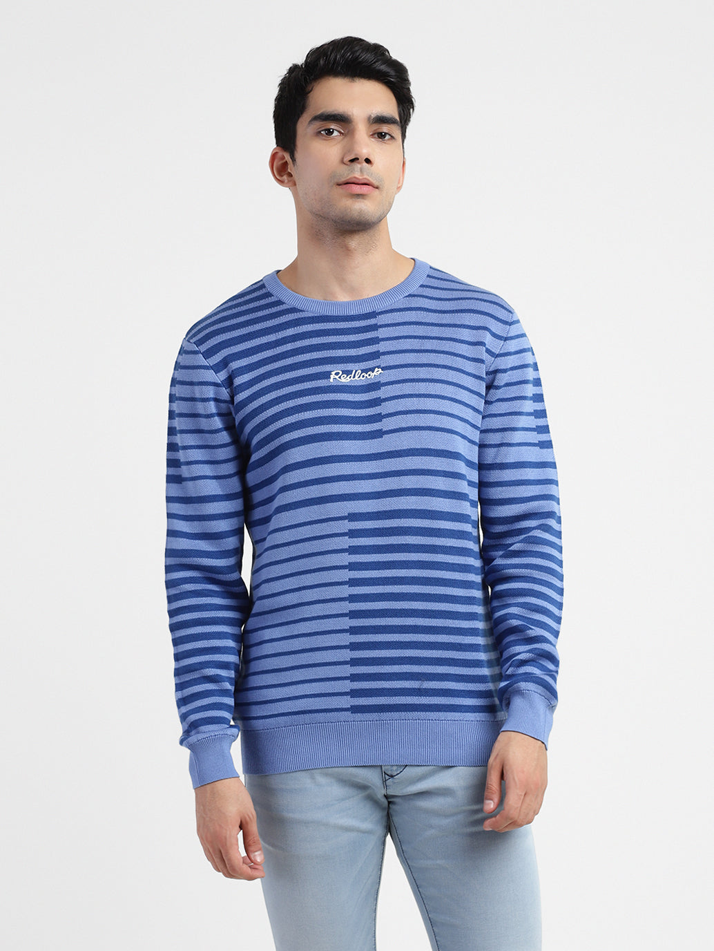 Men'S Striped Crew Neck Sweater