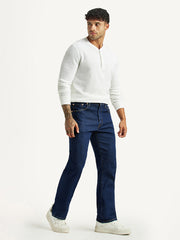 Men's 517 Dark Blue Bootcut Mid Rise Jeans