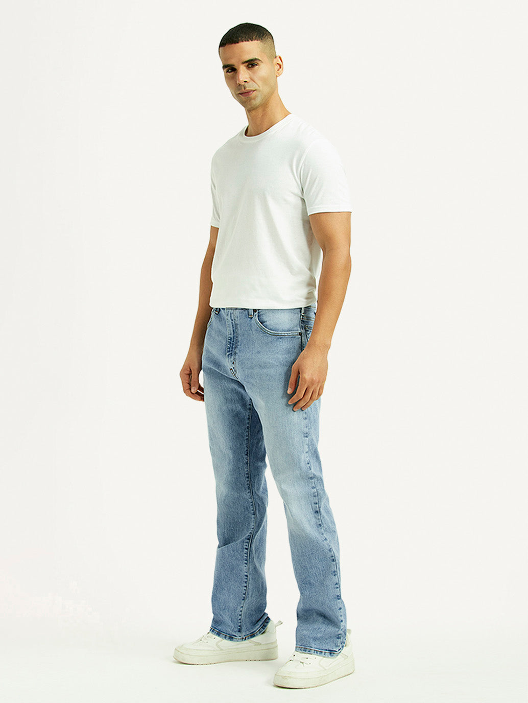 Men's 517 Light Blue Bootcut Fit Mid Rise Jeans