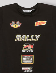 RUFF BOYS T-SHIRT H/S KB-16411 BLACK