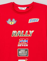 RUFF BOYS T-SHIRT H/S KB-16411 RED