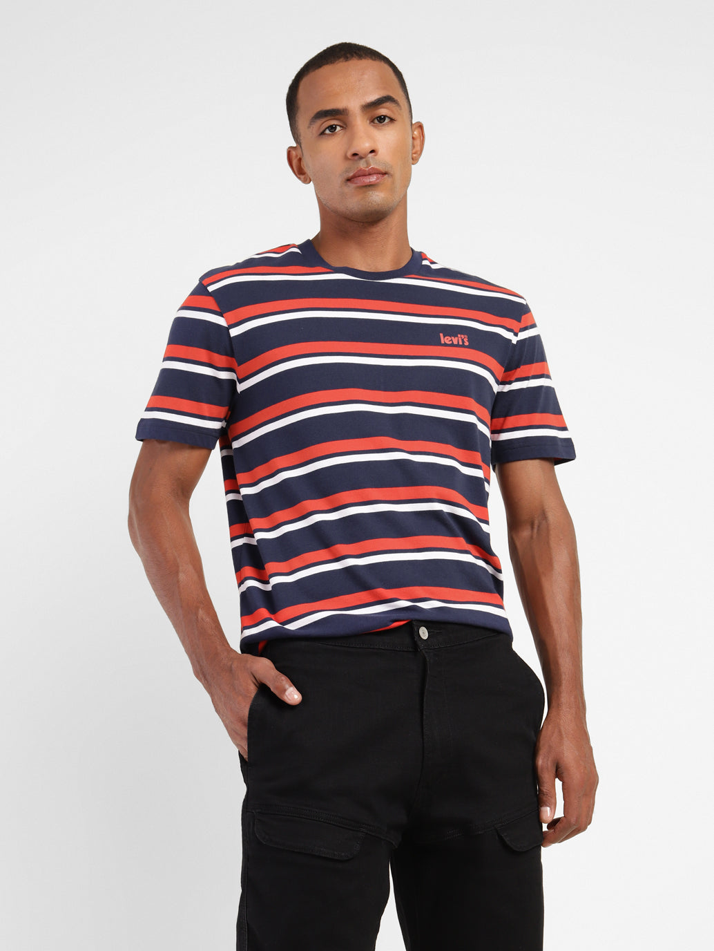 Men'S Striped Crew Neck T-Shirt
