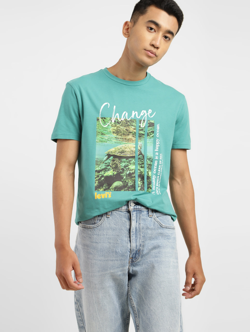 Men'S Graphic Print Crew Neck T-Shirt