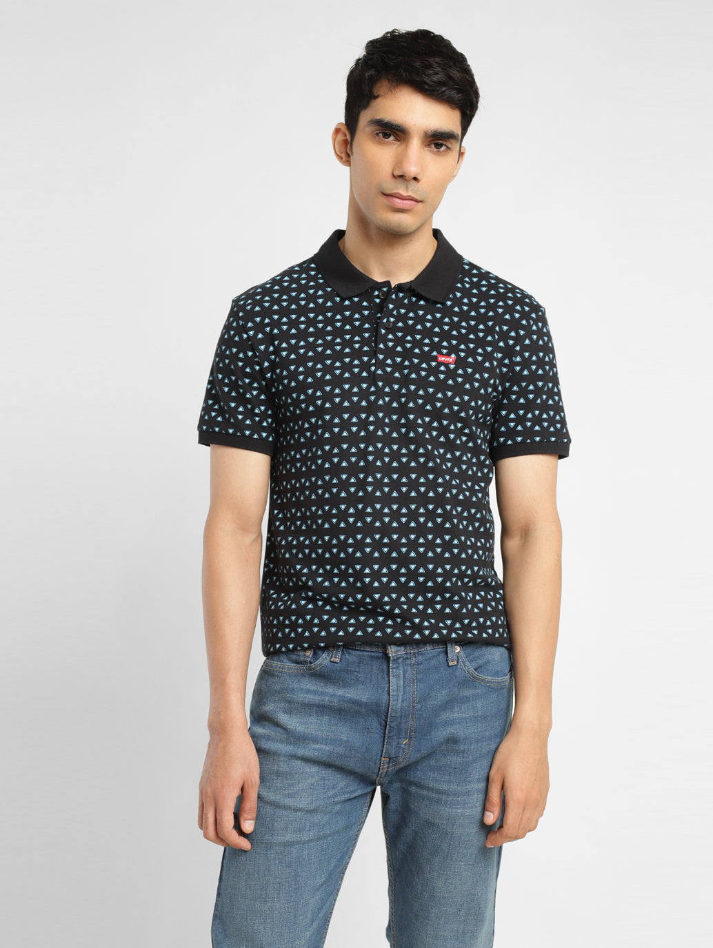Men'S Geometric Polo T-Shirt
