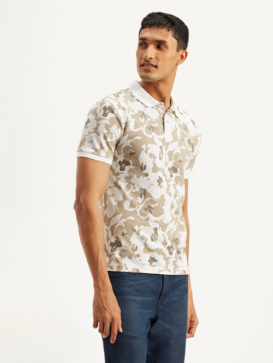 Men'S Abstract Slim Fit Polo T-Shirt