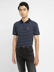 Men'S Striped Slim Fit Polo T-Shirt