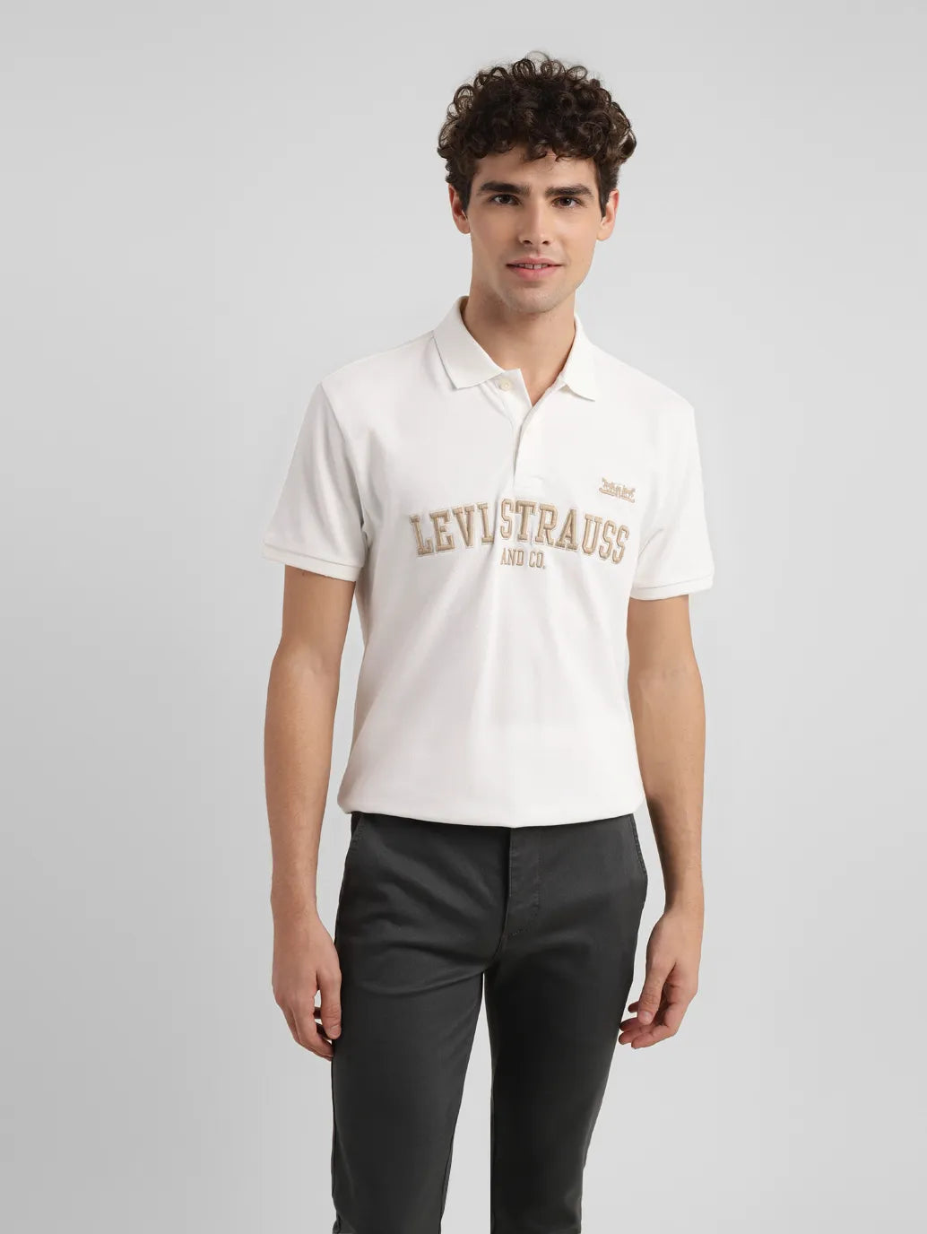 Men'S Embroidered Slim Fit Polo T-Shirt