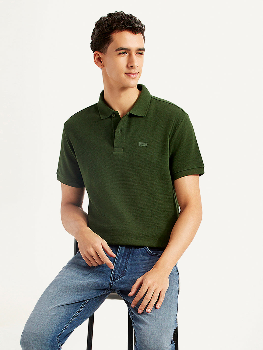 Men'S Solid Slim Fit Polo T-Shirt