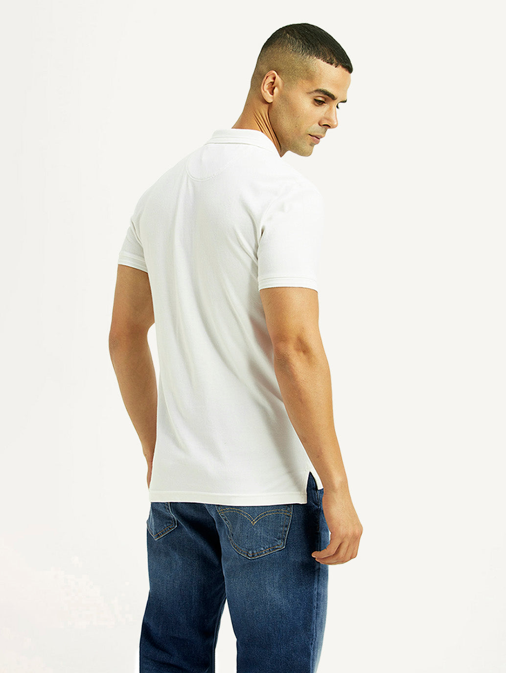 Men'S Solid Slim Fit Polo T-Shirt