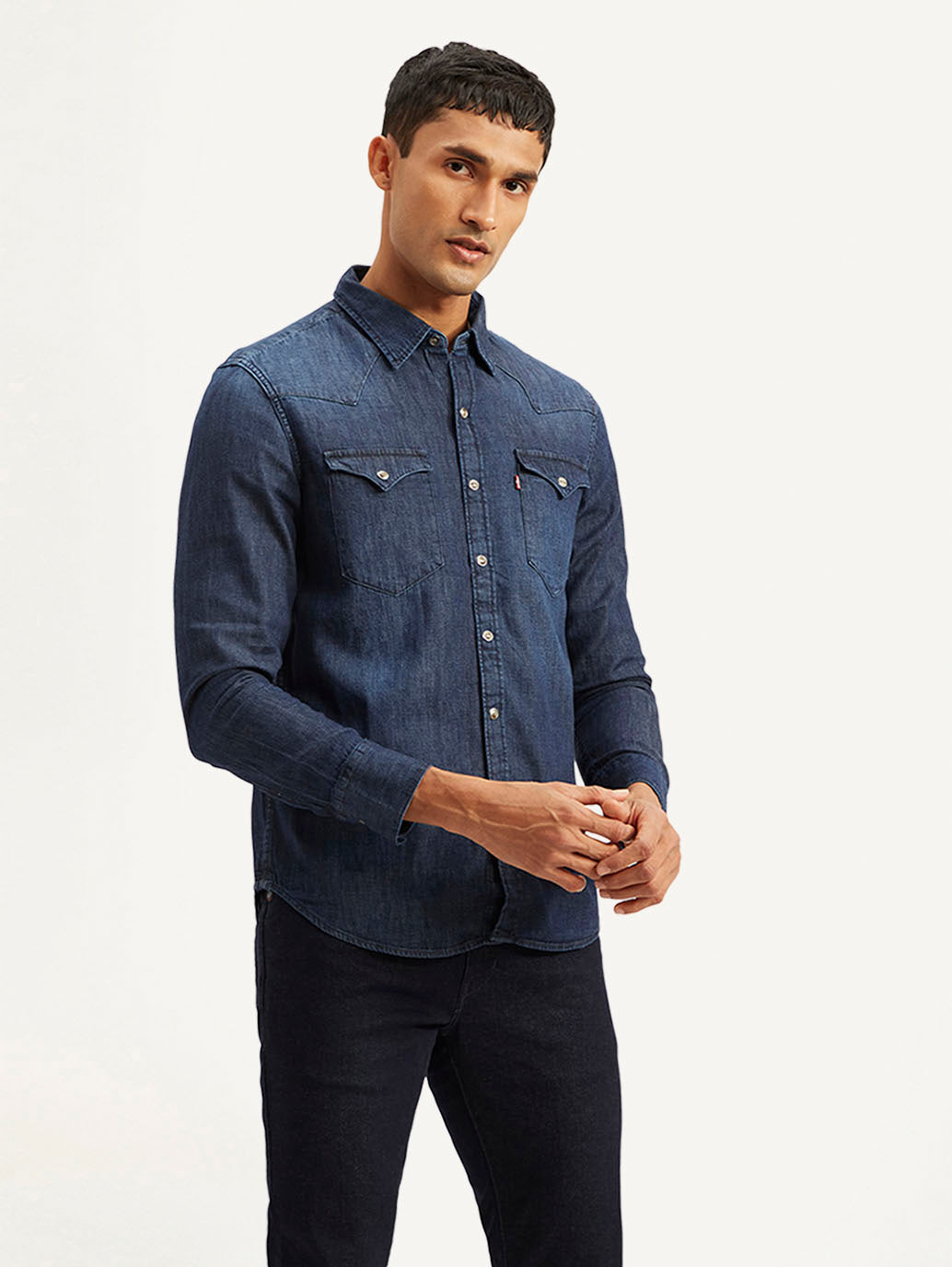 Men'S Solid Slim Fit Shirt