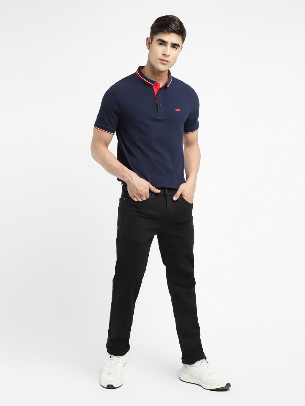 Men'S 511 Black Slim Fit Mid Rise Jeans