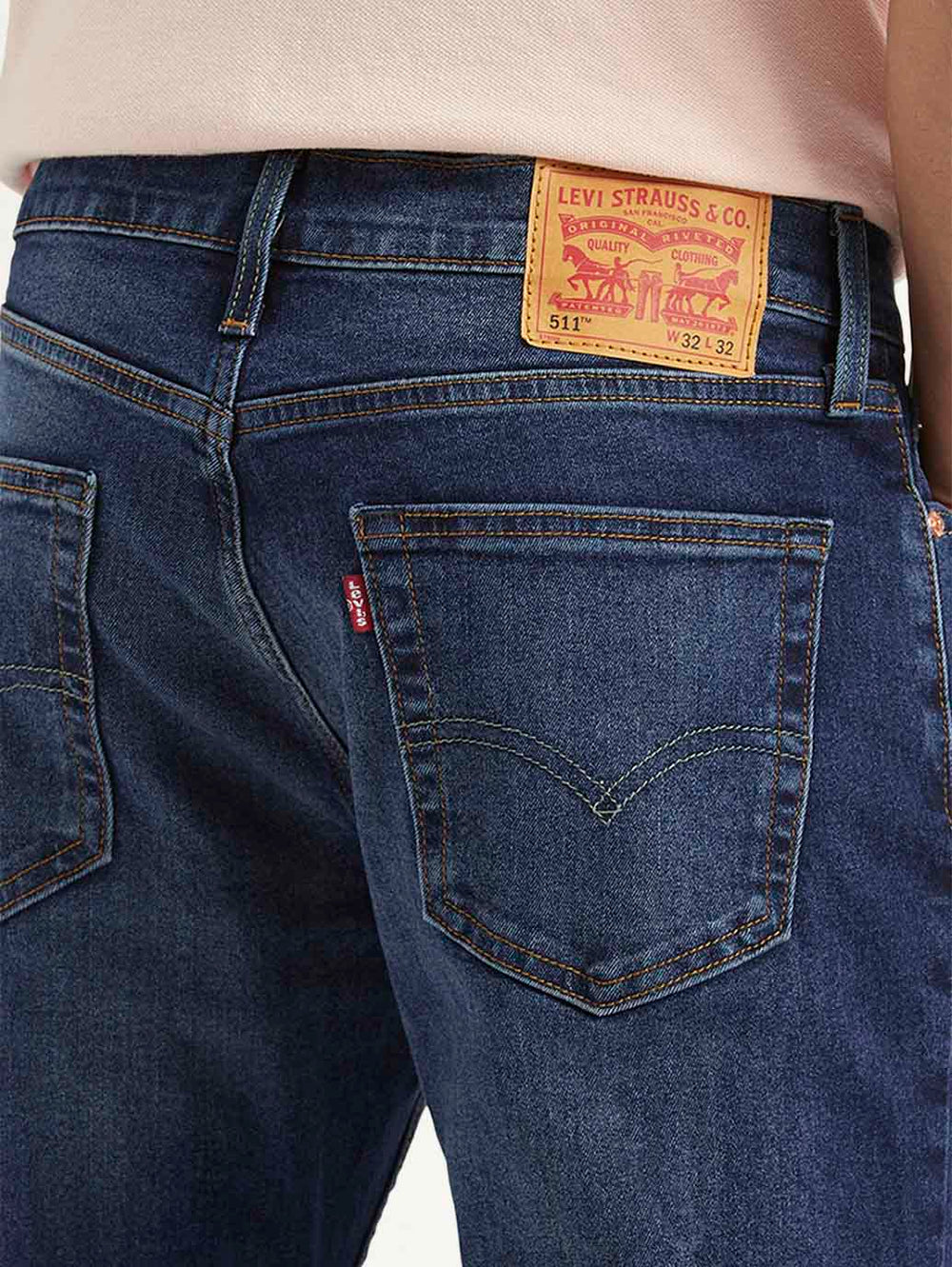 Men's 511 Blue Slim Fit Mid Rise Jeans - Goyalsons ShopMax