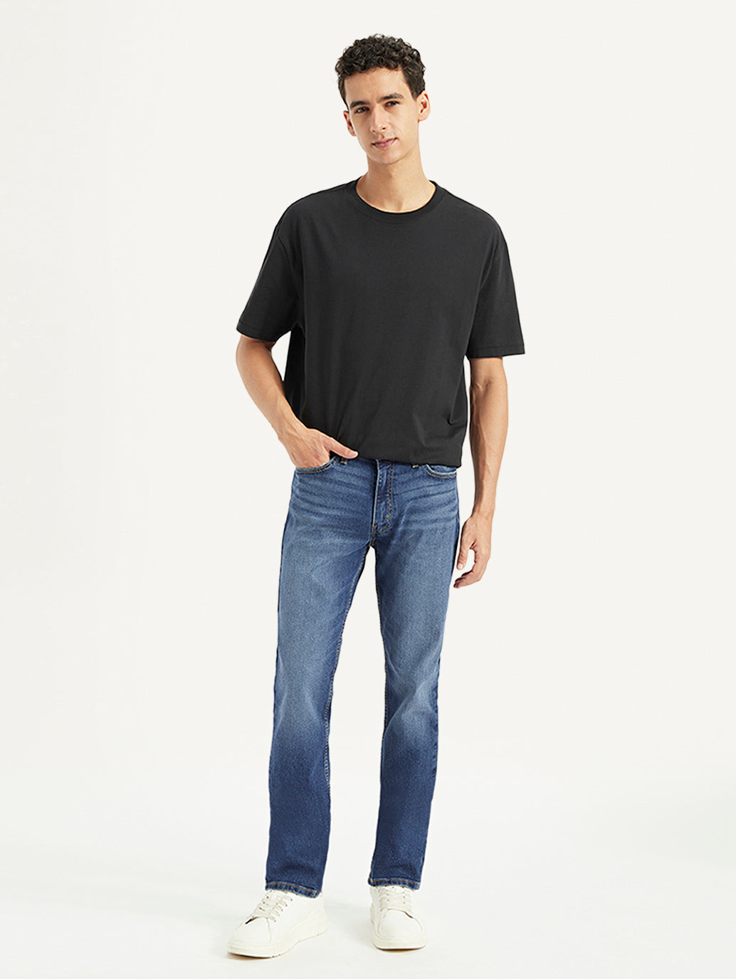 Men'S 511 Blue Slim Fit Mid Rise Jeans