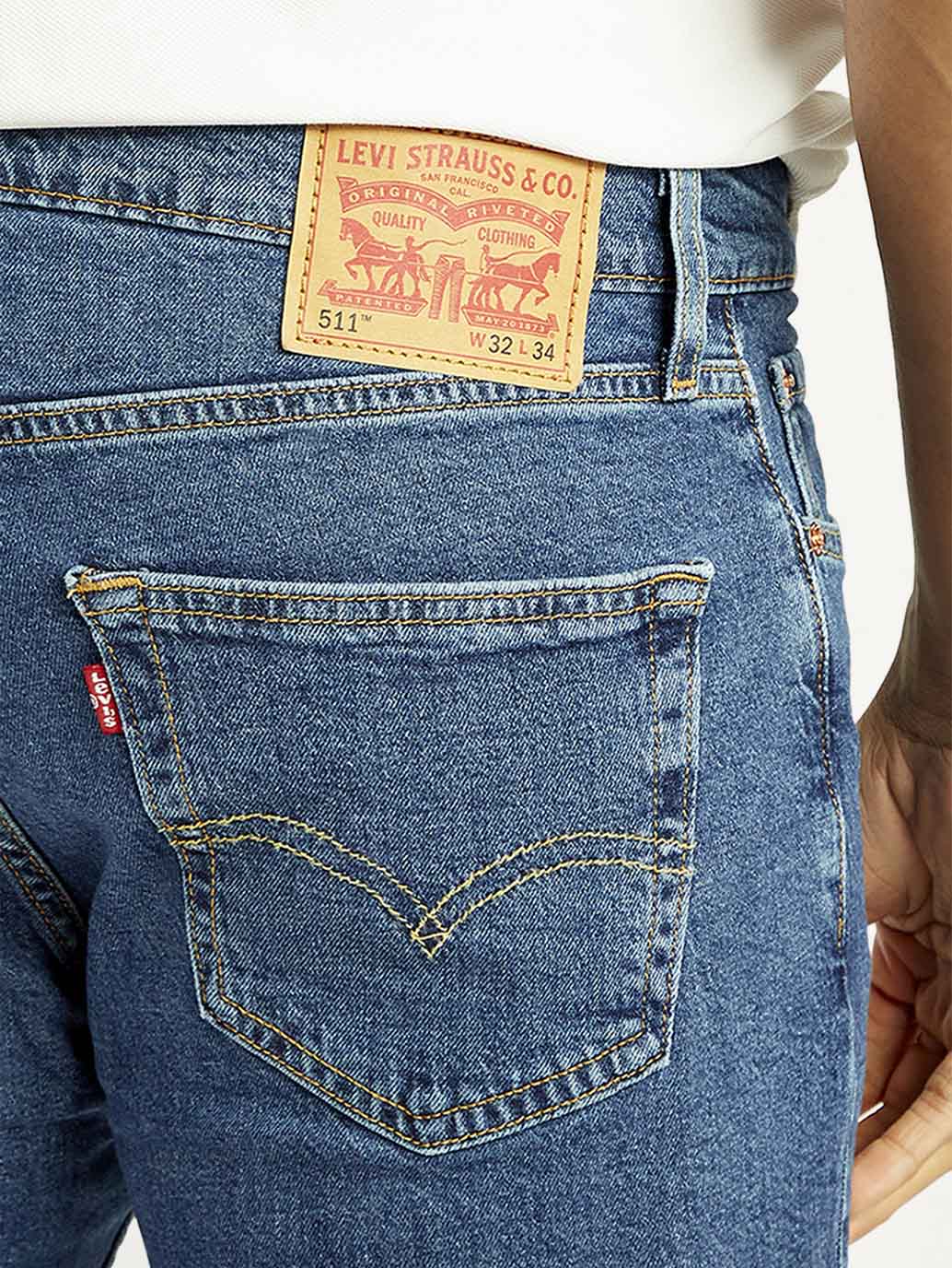 Levi's men's jeans 18298-1726 showcasing a close-up of the fabric texture and stitching detail.