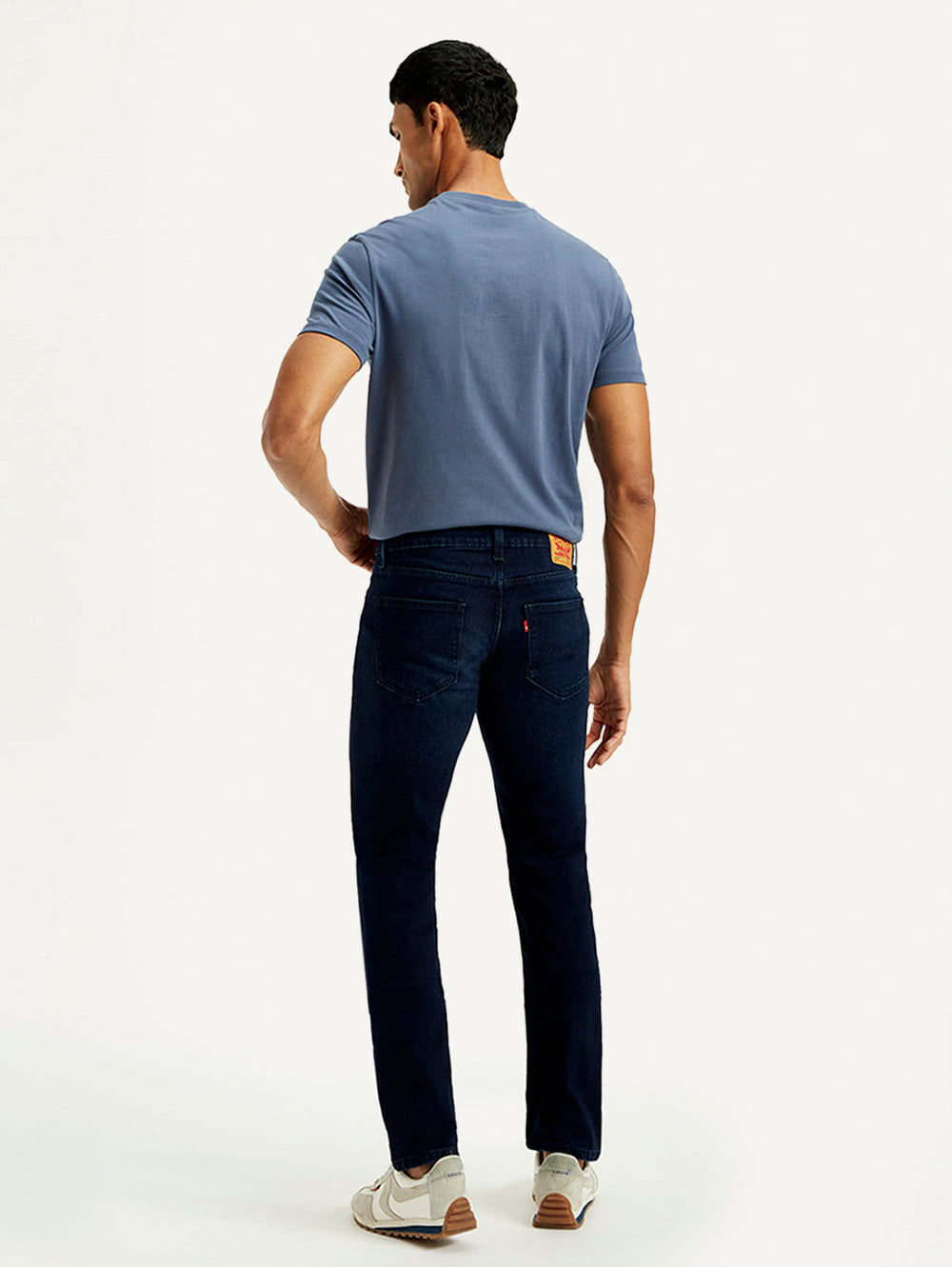 Back view of Levi's men's jeans 18298-1736, showcasing classic denim with leather patch and stitching details.