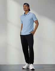 Skechers men's classic tipping blue polo shirt with short sleeves, casual upper T-shirt for men