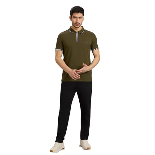 Skechers men's multi-tone tipping polo shirt with long sleeves, casual upper wear in blue and gray tones.
