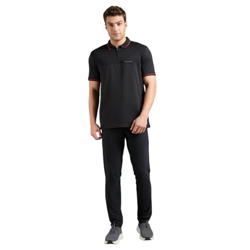 Skechers-Men's T-Shirts & Polos-Tonal Panel Runner POLO-TP0063ID-BLK-2XL