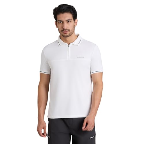 Skechers-Men's T-Shirts & Polos-Tonal Panel Runner POLO-TP0063ID-WHT- M