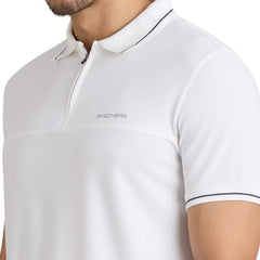 Skechers-Men's T-Shirts & Polos-Tonal Panel Runner POLO-TP0063ID-WHT- M