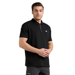 Skechers-Men's T-Shirts & Polos-OVESIZED Flock Branding POLO-TP0060ID-BLK- L
