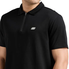 Skechers-Men's T-Shirts & Polos-OVESIZED Flock Branding POLO-TP0060ID-BLK- L