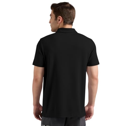 Skechers-Men's T-Shirts & Polos-OVESIZED Flock Branding POLO-TP0060ID-BLK- L