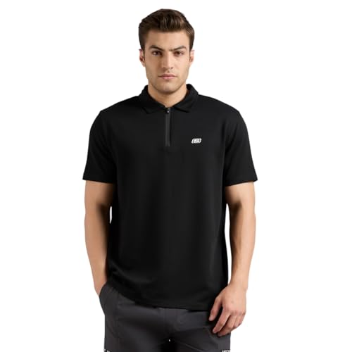 Skechers-Men's T-Shirts & Polos-OVESIZED Flock Branding POLO-TP0060ID-BLK- L
