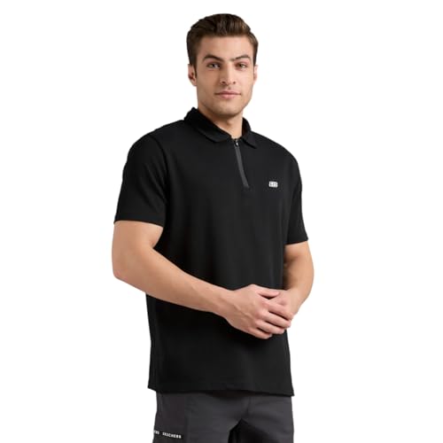 Skechers-Men's T-Shirts & Polos-OVESIZED Flock Branding POLO-TP0060ID-BLK- L