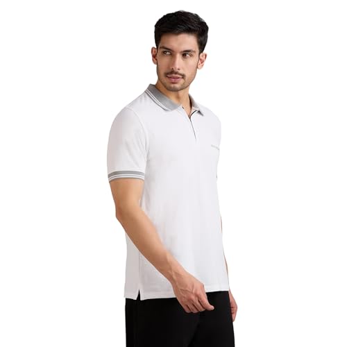 Skechers men's contrast zipper polo shirt with long sleeves, stylish design, and sporty fit, perfect for casual wear.