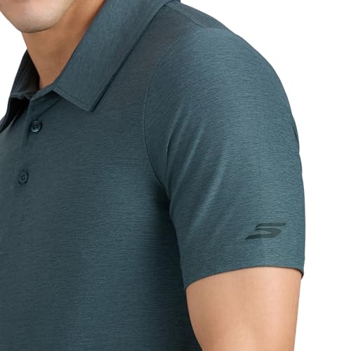 Skechers-Men's T-Shirts & Polos-GODRI All Day POLO-TP59A-STOL- M