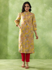 JAIPUR KURTI LADIES WESTERN KURTI 1PCS 1B25KRTAR0018 YELLOW