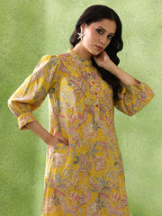 JAIPUR KURTI LADIES WESTERN KURTI 1PCS 1B25KRTAR0018 YELLOW