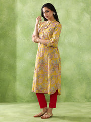 JAIPUR KURTI LADIES WESTERN KURTI 1PCS 1B25KRTAR0018 YELLOW