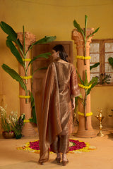 JAIPUR KURTI LADIES WESTERN KURTI 3PCS SET 1C25KPLDR002 BROWN